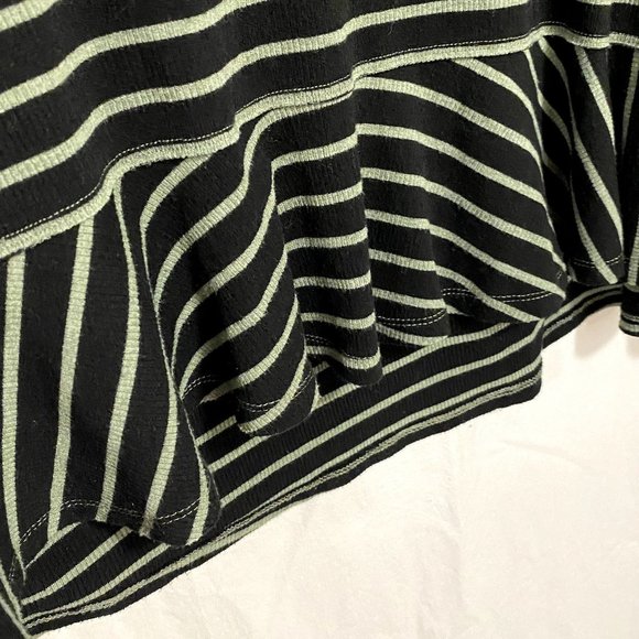 Free People We‎ the Free Round About Striped Top Black and Green Size M - Picture 4 of 8